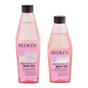 Redken Diamond Oil Glow Dry Gloss Shampoo & Conditioner (10.1 oz/8.5 oz) Duo ✔